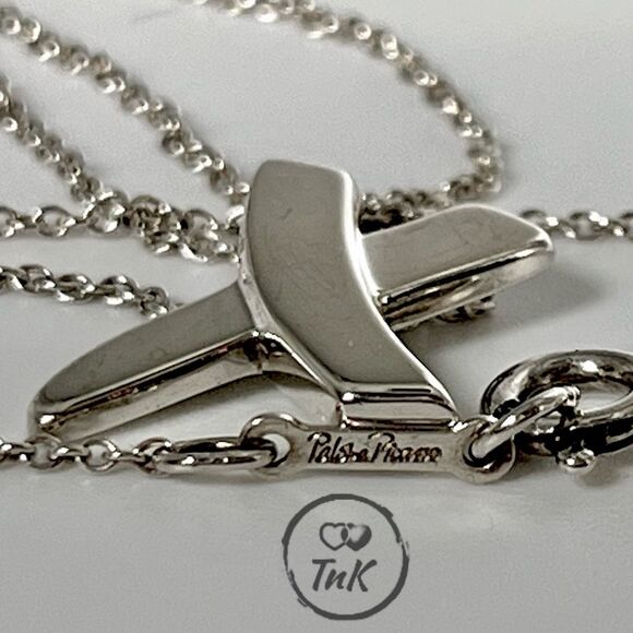 Paloma Picasso Graffiti X Pendant Necklace - Silver - 16” - Tiffany & Co - Picture 1 of 11